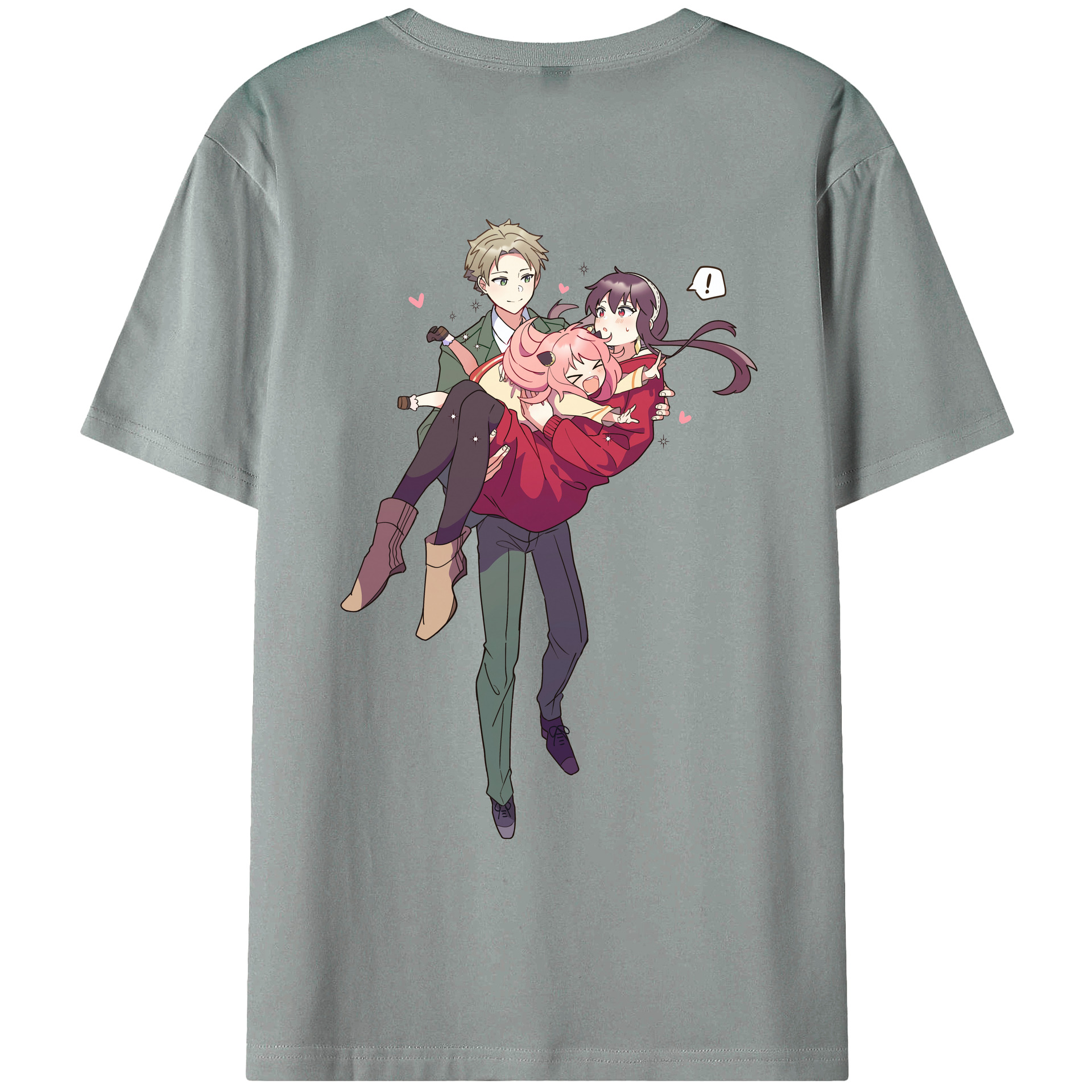 （画像用） SPY×FAMILY间谍家家酒 綿100％ メンズ半袖Tシャツ（バックプリント） 通気性